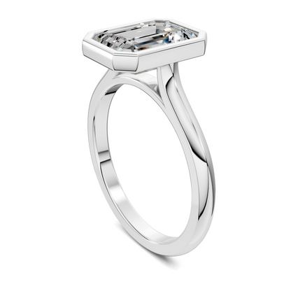 Sandra Bezel Cathedral Solitaire Ring