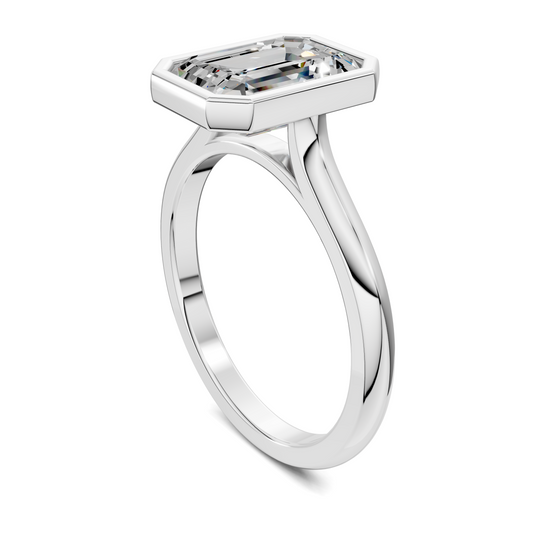 Sandra Bezel Cathedral Solitaire Ring