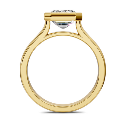Sandra Bezel Cathedral Solitaire Ring