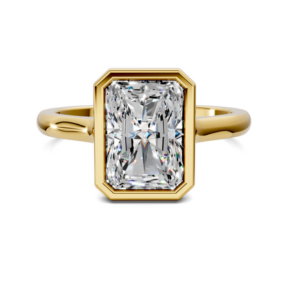 Sandra Bezel Cathedral Solitaire Ring