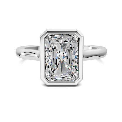 Sandra Bezel Cathedral Solitaire Ring