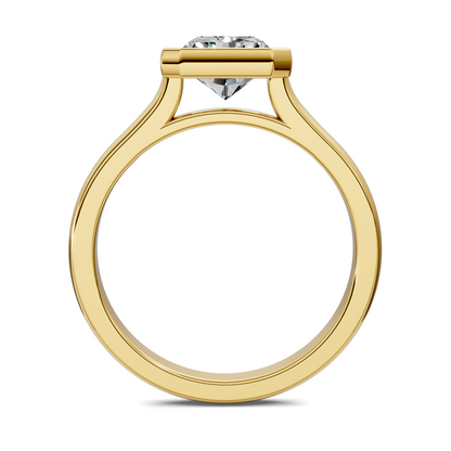 Sandra Bezel Cathedral Solitaire Ring