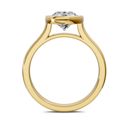 Sandra Bezel Cathedral Solitaire Ring
