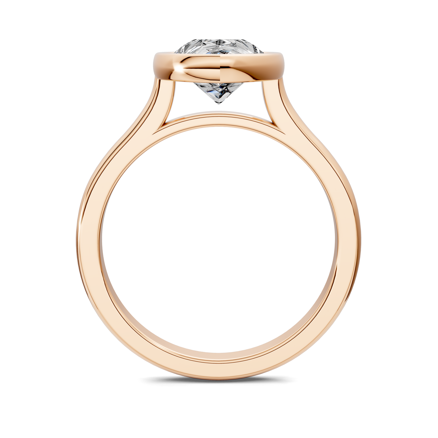 Sandra Bezel Cathedral Solitaire Ring