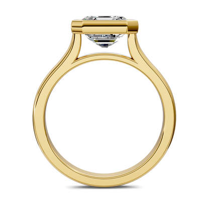 Sandra Bezel Cathedral Solitaire Ring