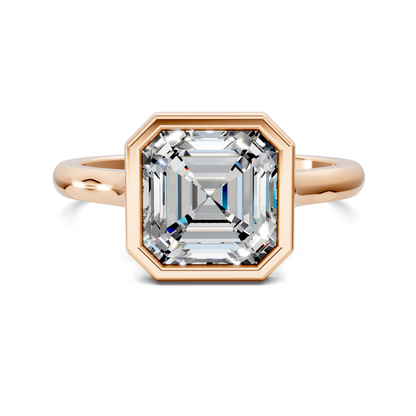 Sandra Bezel Cathedral Solitaire Ring