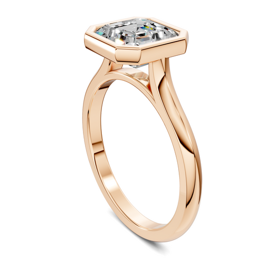 Sandra Bezel Cathedral Solitaire Ring