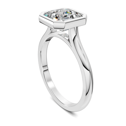 Sandra Bezel Cathedral Solitaire Ring