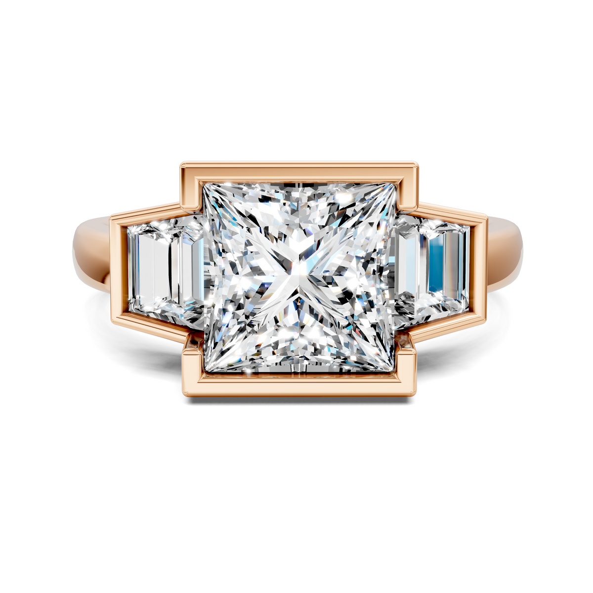 Lakelynn Bezel Three Stone Ring