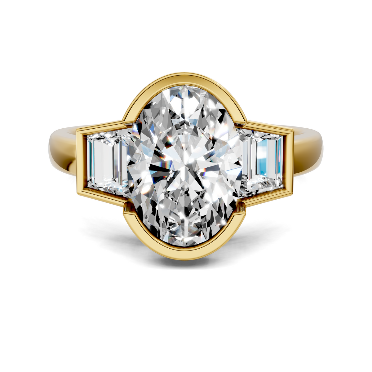 Lakelynn Bezel Three Stone Ring