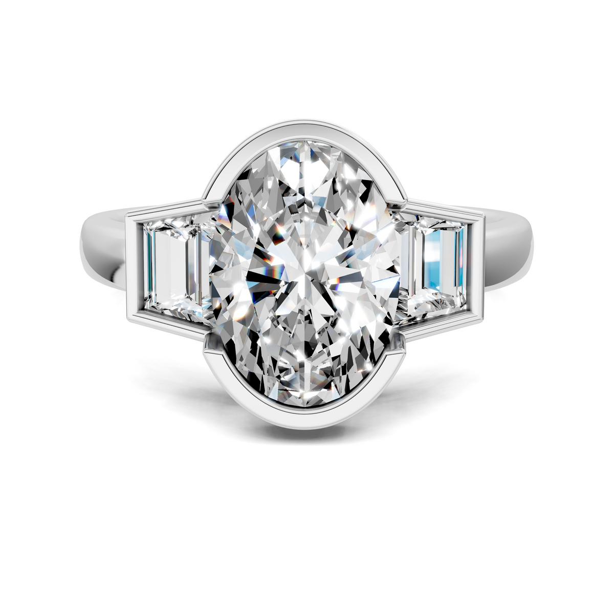 Lakelynn Bezel Three Stone Ring
