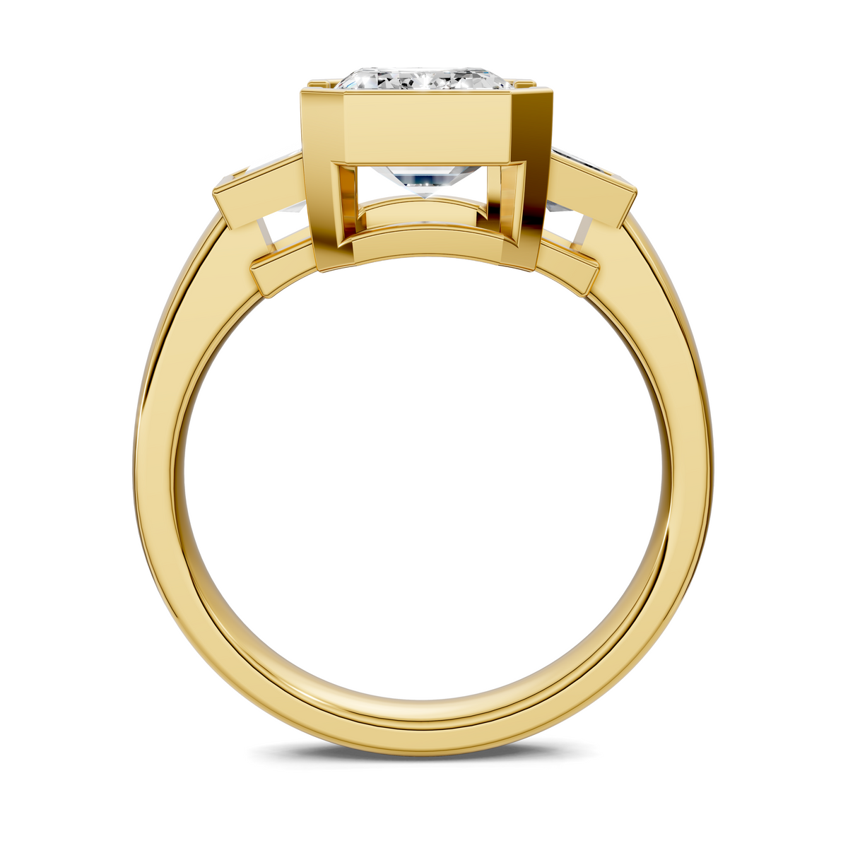 Lakelynn Bezel Three Stone Ring