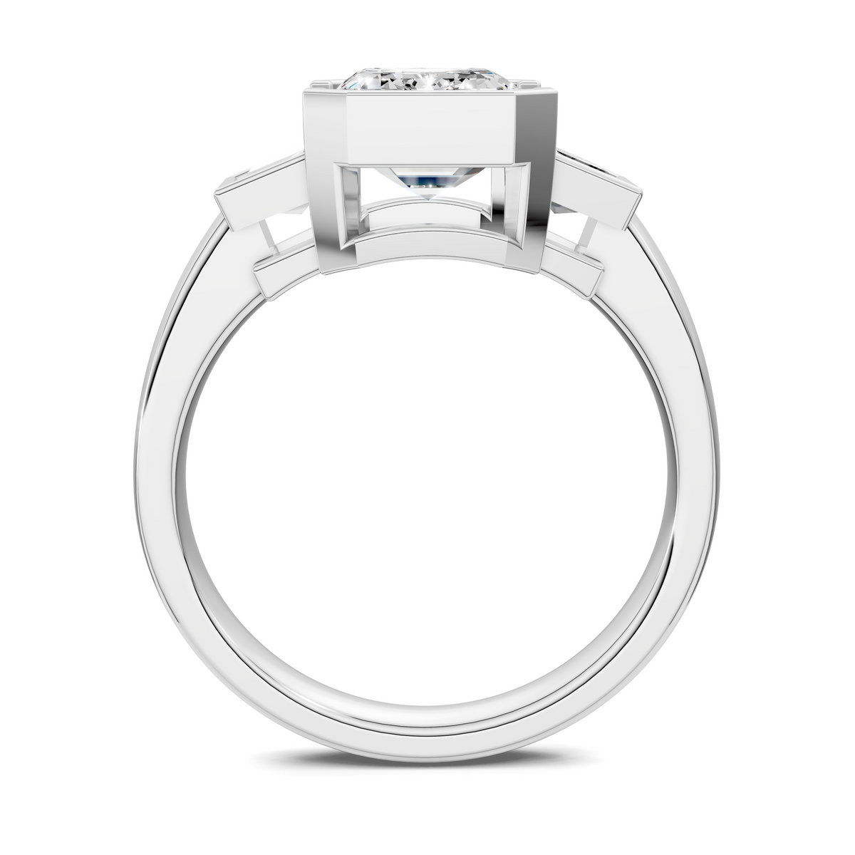 Lakelynn Bezel Three Stone Ring