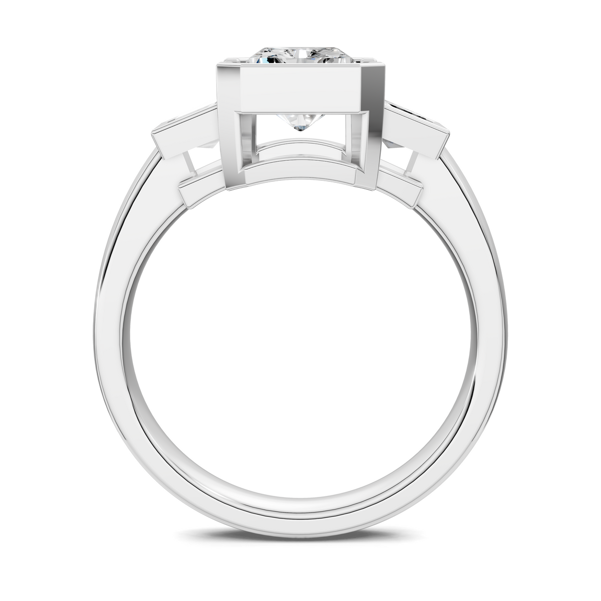 Lakelynn Bezel Three Stone Ring