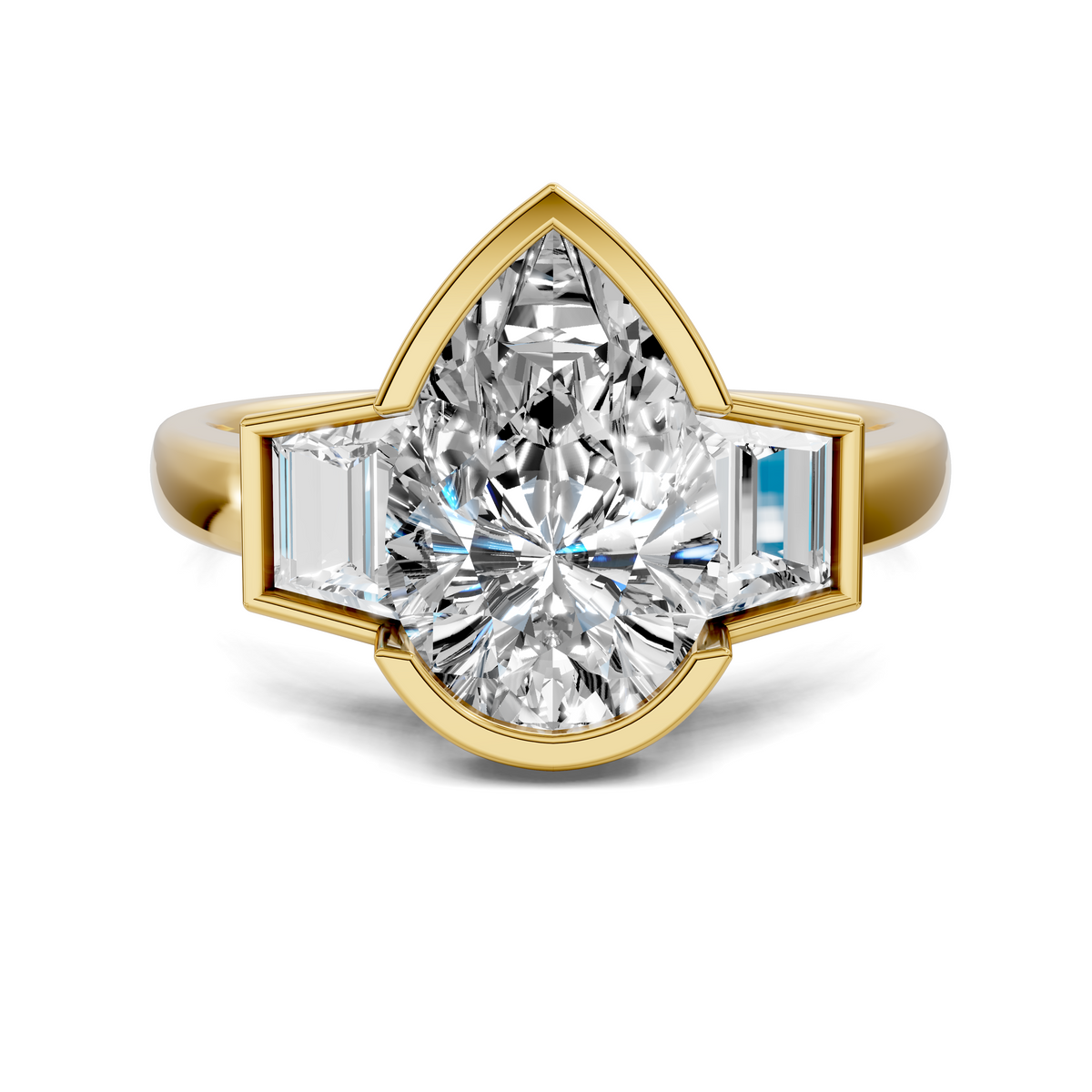 Lakelynn Bezel Three Stone Ring