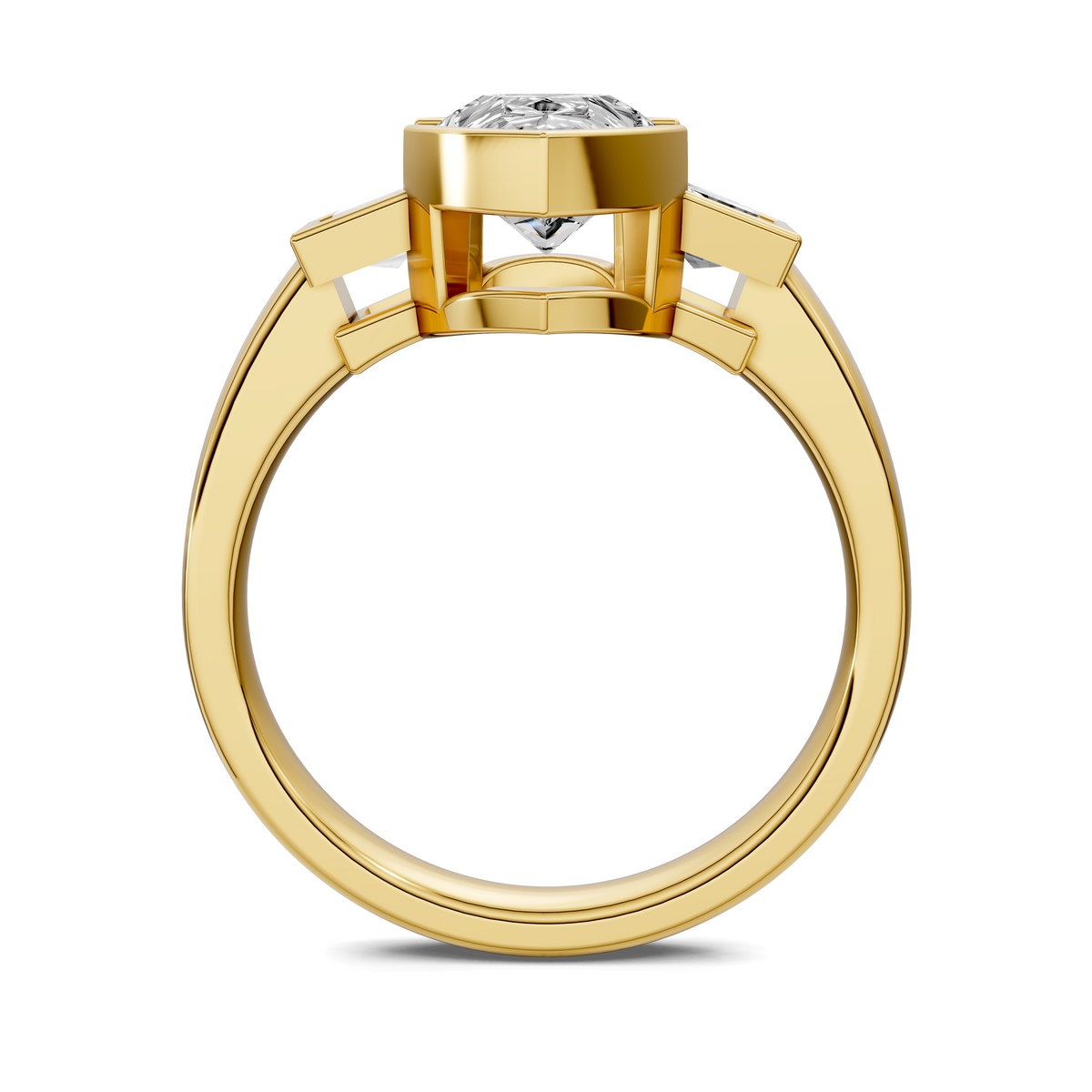 Lakelynn Bezel Three Stone Ring
