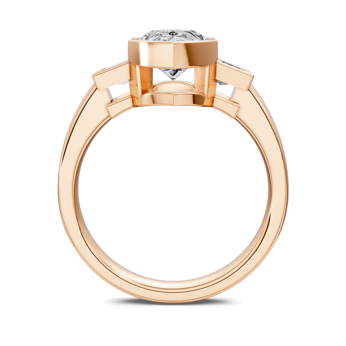 Lakelynn Bezel Three Stone Ring