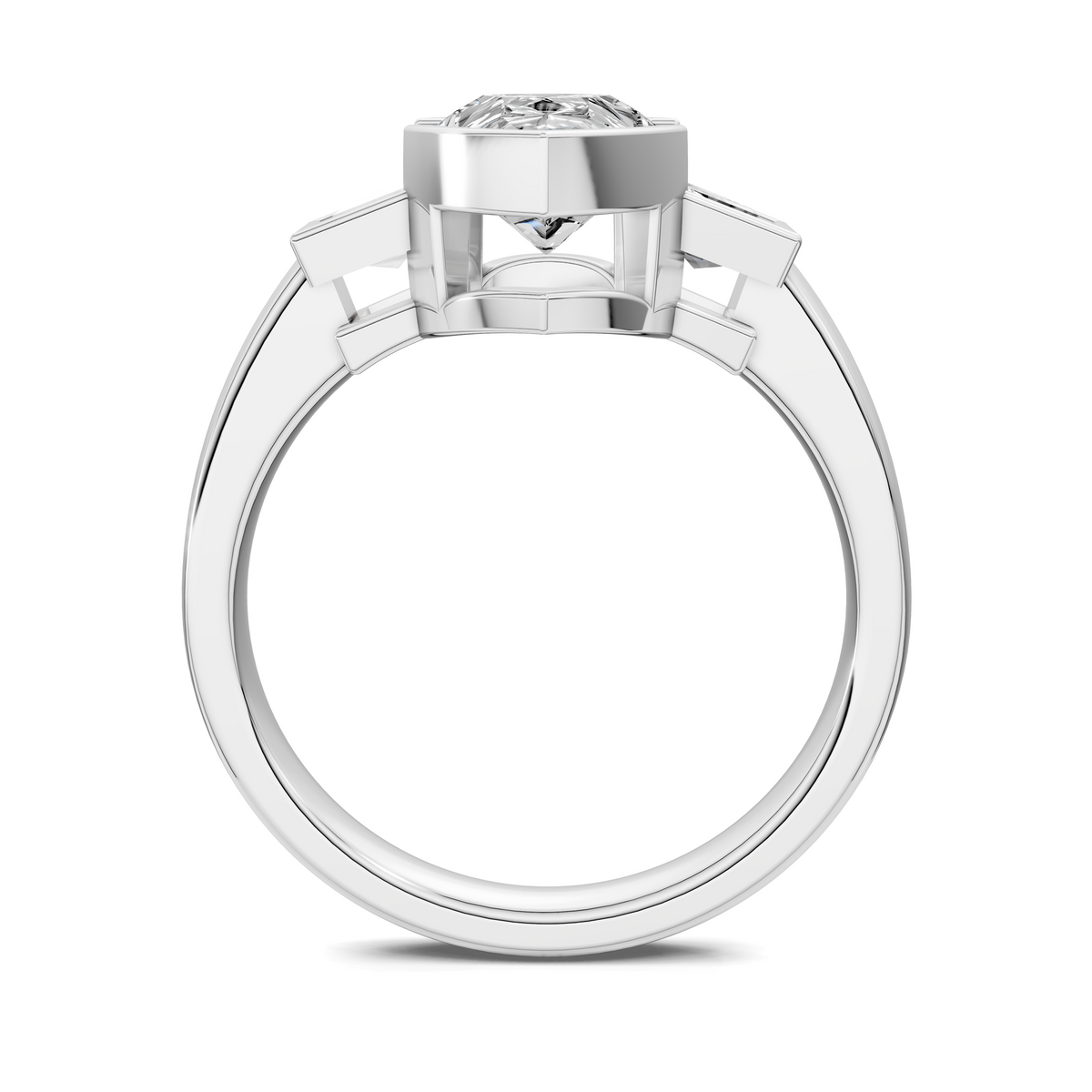 Lakelynn Bezel Three Stone Ring