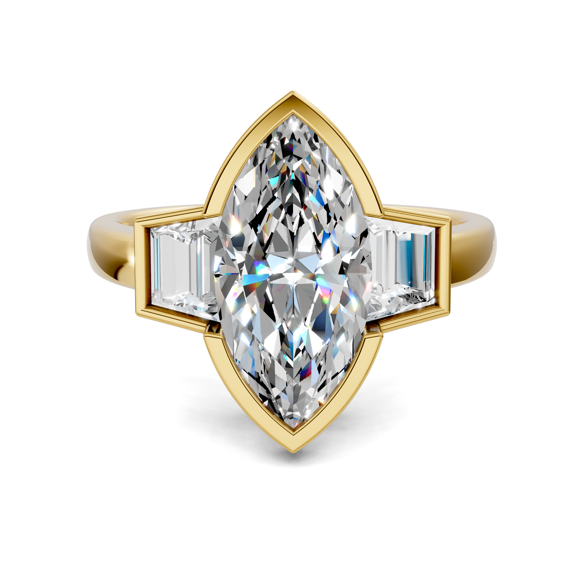 Lakelynn Bezel Three Stone Ring