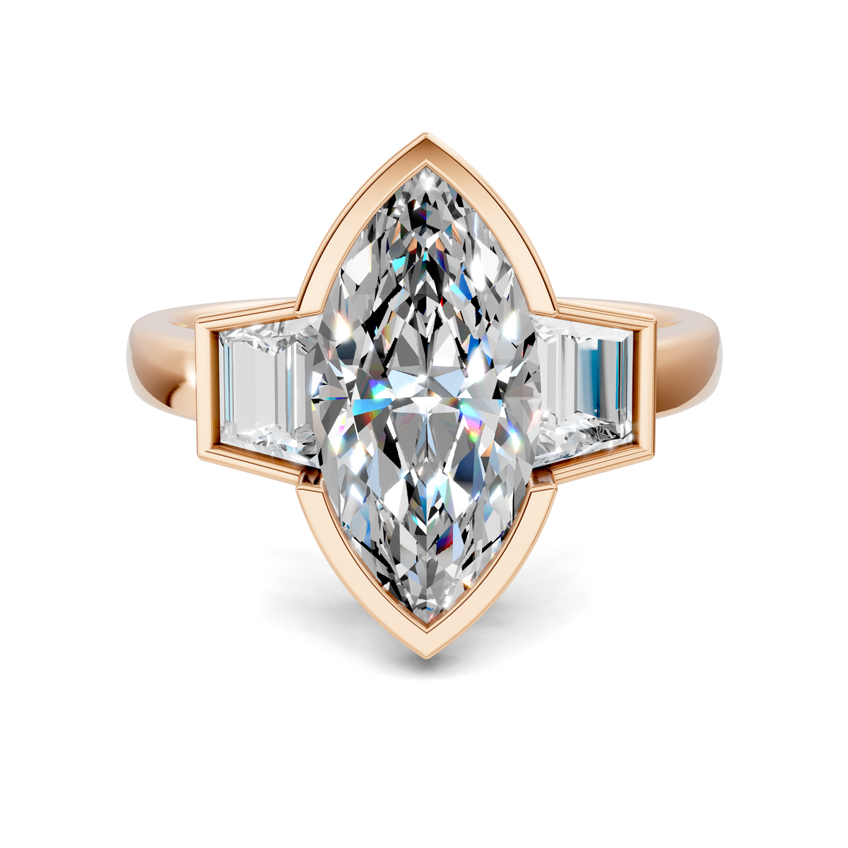Lakelynn Bezel Three Stone Ring