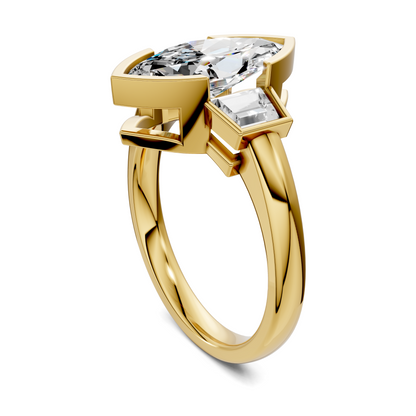 Lakelynn Bezel Three Stone Ring