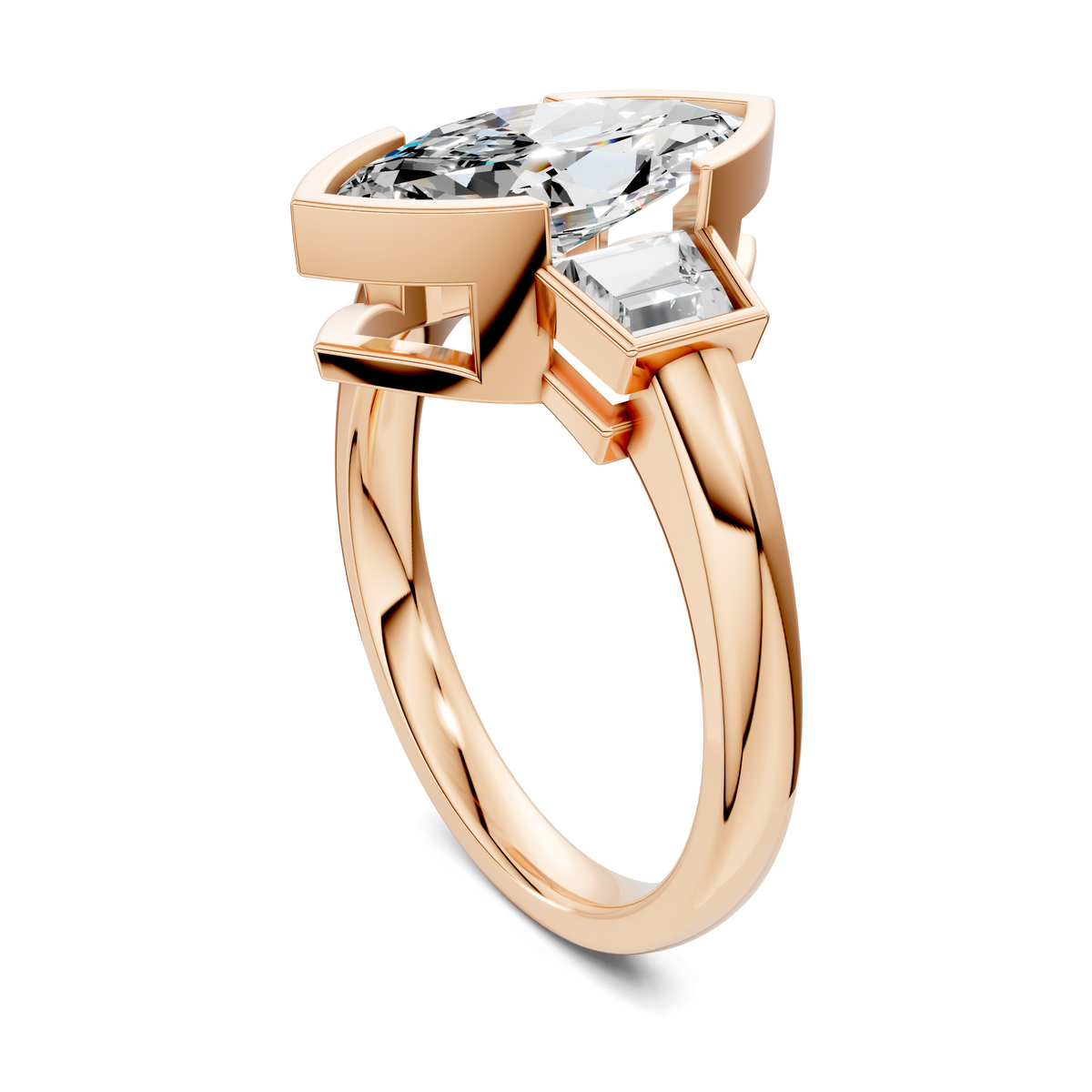 Lakelynn Bezel Three Stone Ring