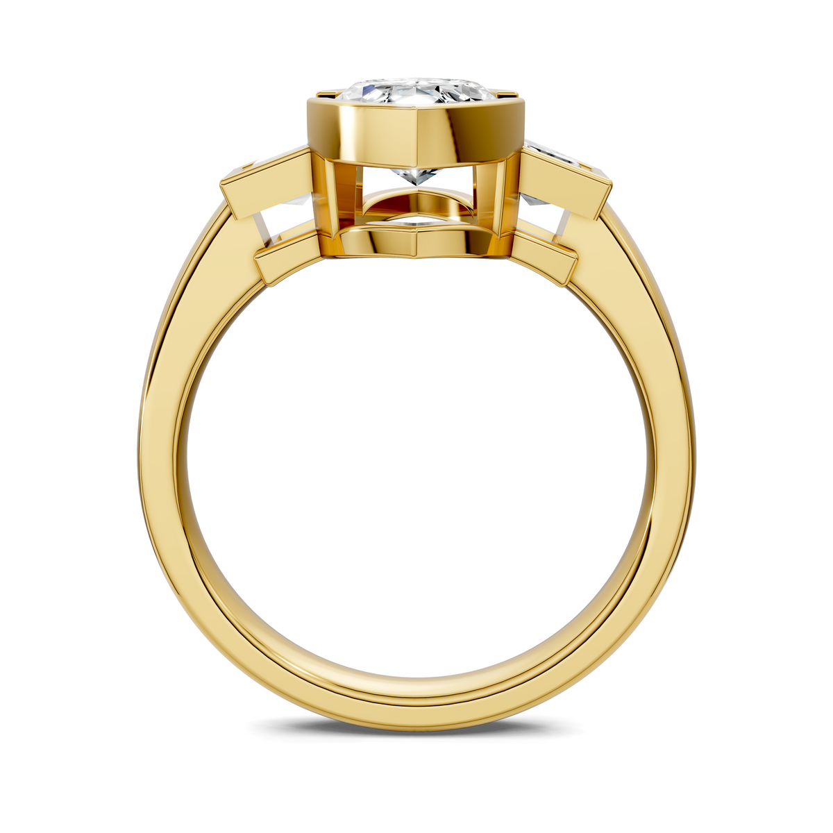 Lakelynn Bezel Three Stone Ring