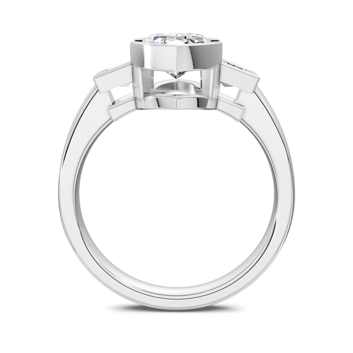 Lakelynn Bezel Three Stone Ring