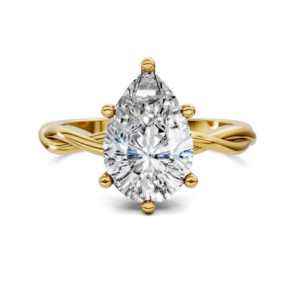 Emely Twisted Vine Solitaire Ring