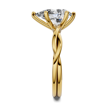 Emely Twisted Vine Solitaire Ring