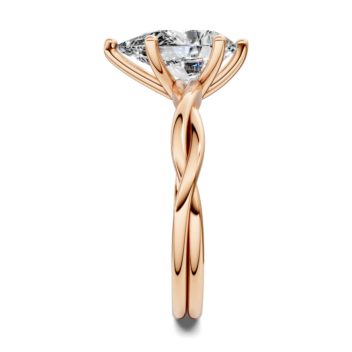Emely Twisted Vine Solitaire Ring