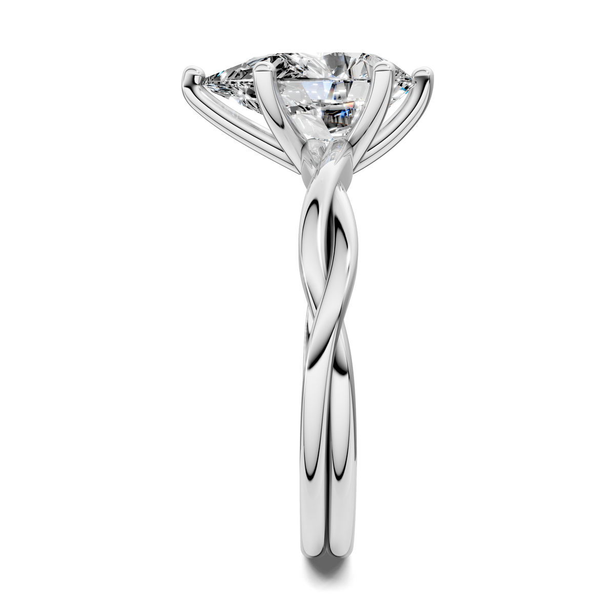 Emely Twisted Vine Solitaire Ring