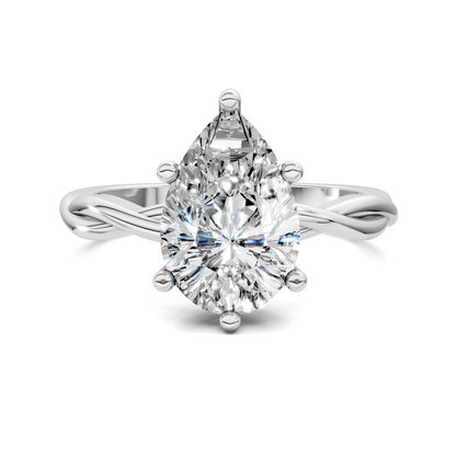 Emely Twisted Vine Solitaire Ring