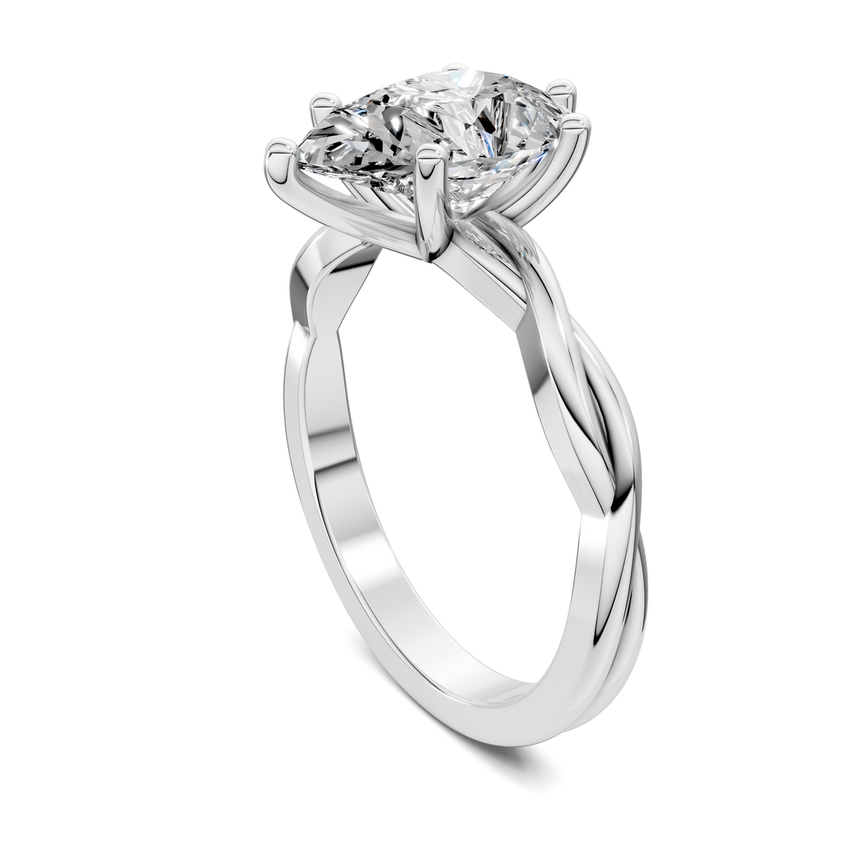 Emely Twisted Vine Solitaire Ring