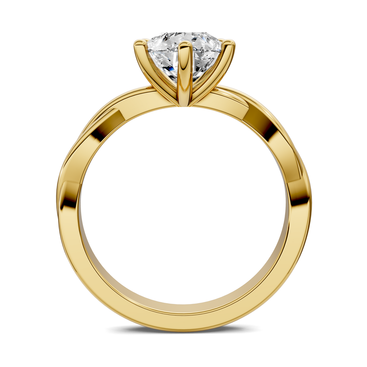 Emely Twisted Vine Solitaire Ring