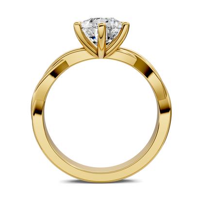 Emely Twisted Vine Solitaire Ring