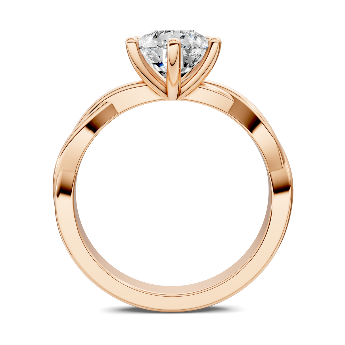 Emely Twisted Vine Solitaire Ring