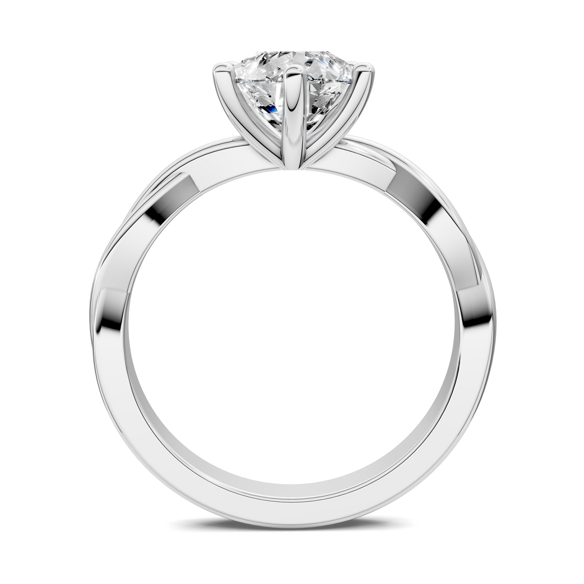 Emely Twisted Vine Solitaire Ring