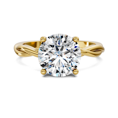 Emely Twisted Vine Solitaire Ring
