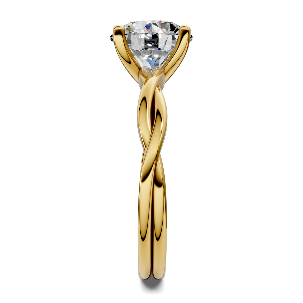 Emely Twisted Vine Solitaire Ring