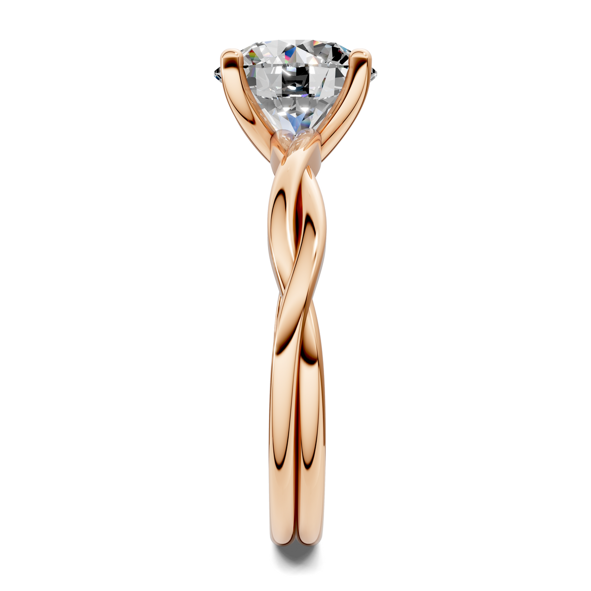 Emely Twisted Vine Solitaire Ring