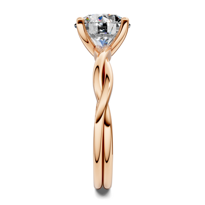 Emely Twisted Vine Solitaire Ring