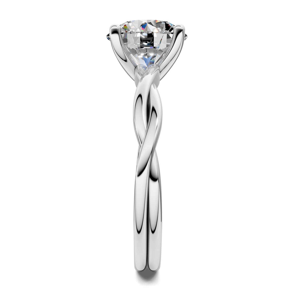 Emely Twisted Vine Solitaire Ring