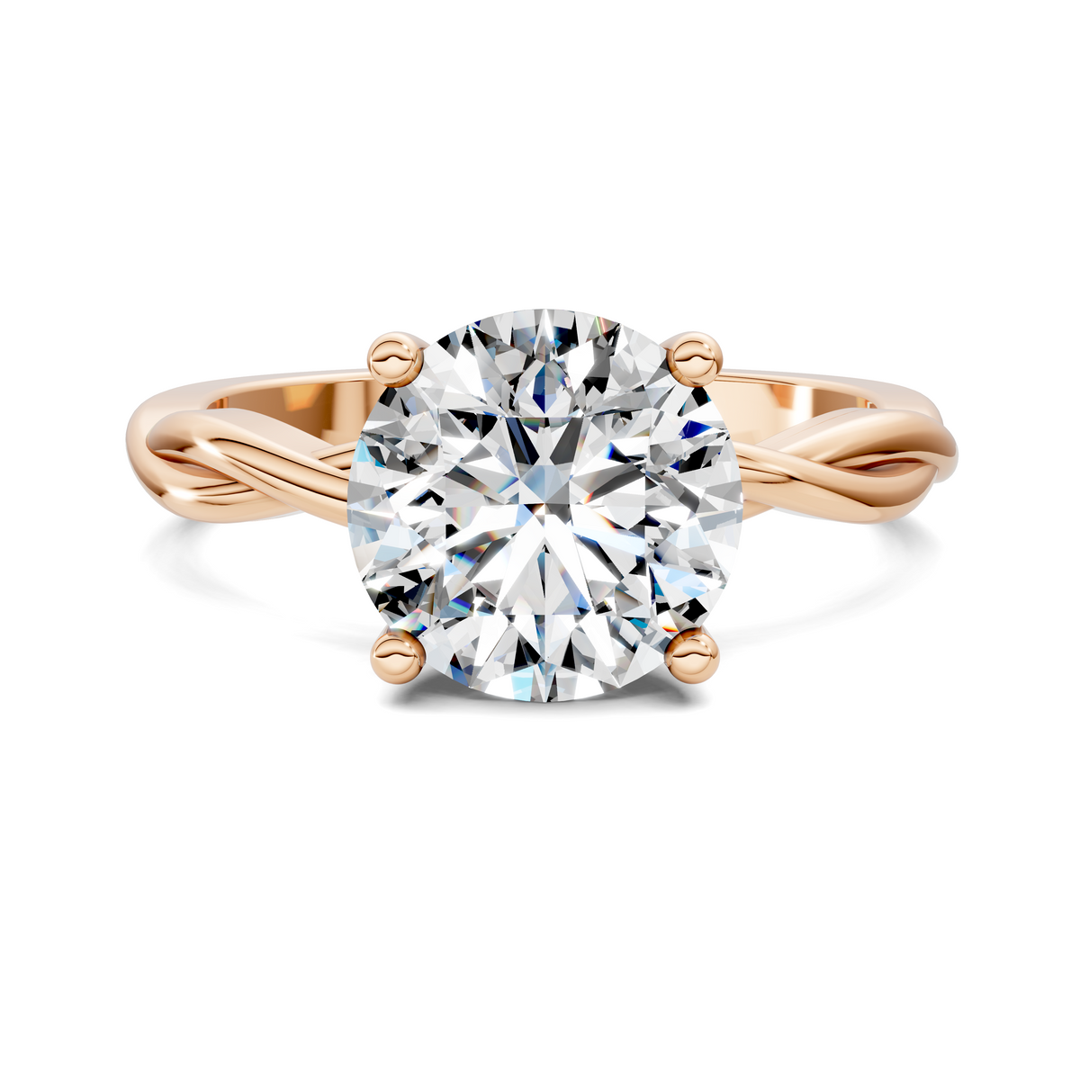 Emely Twisted Vine Solitaire Ring