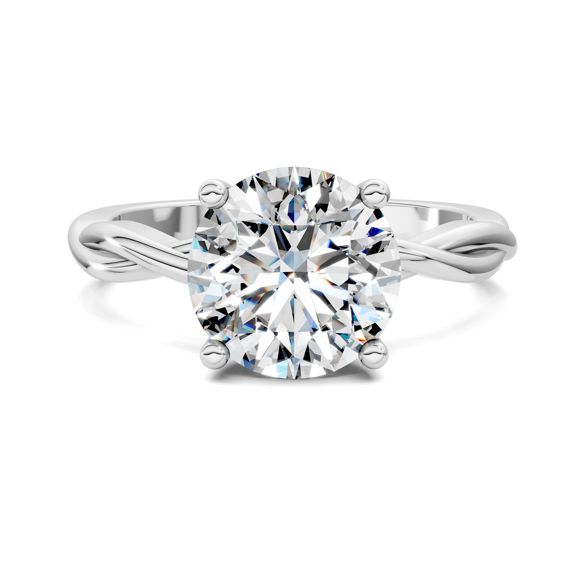 Emely Twisted Vine Solitaire Ring