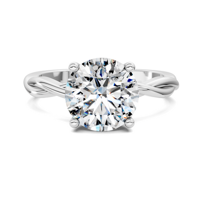 Emely Twisted Vine Solitaire Ring