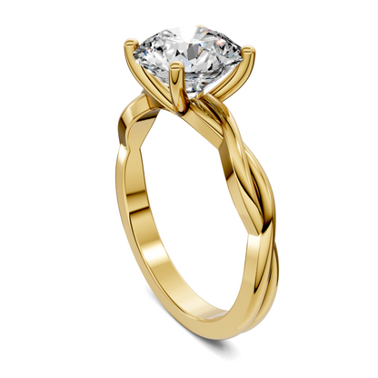 Emely Twisted Vine Solitaire Ring