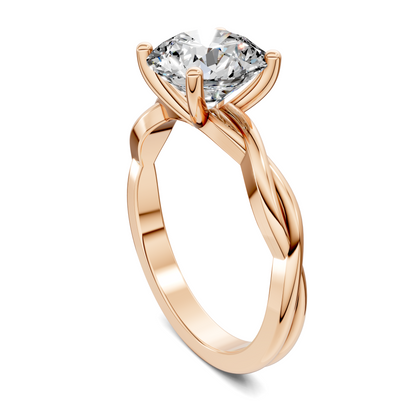 Emely Twisted Vine Solitaire Ring