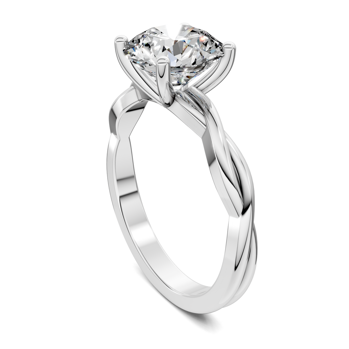 Emely Twisted Vine Solitaire Ring