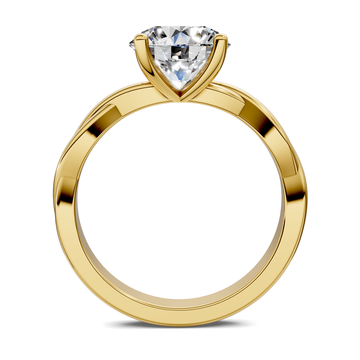 Emely Twisted Vine Solitaire Ring